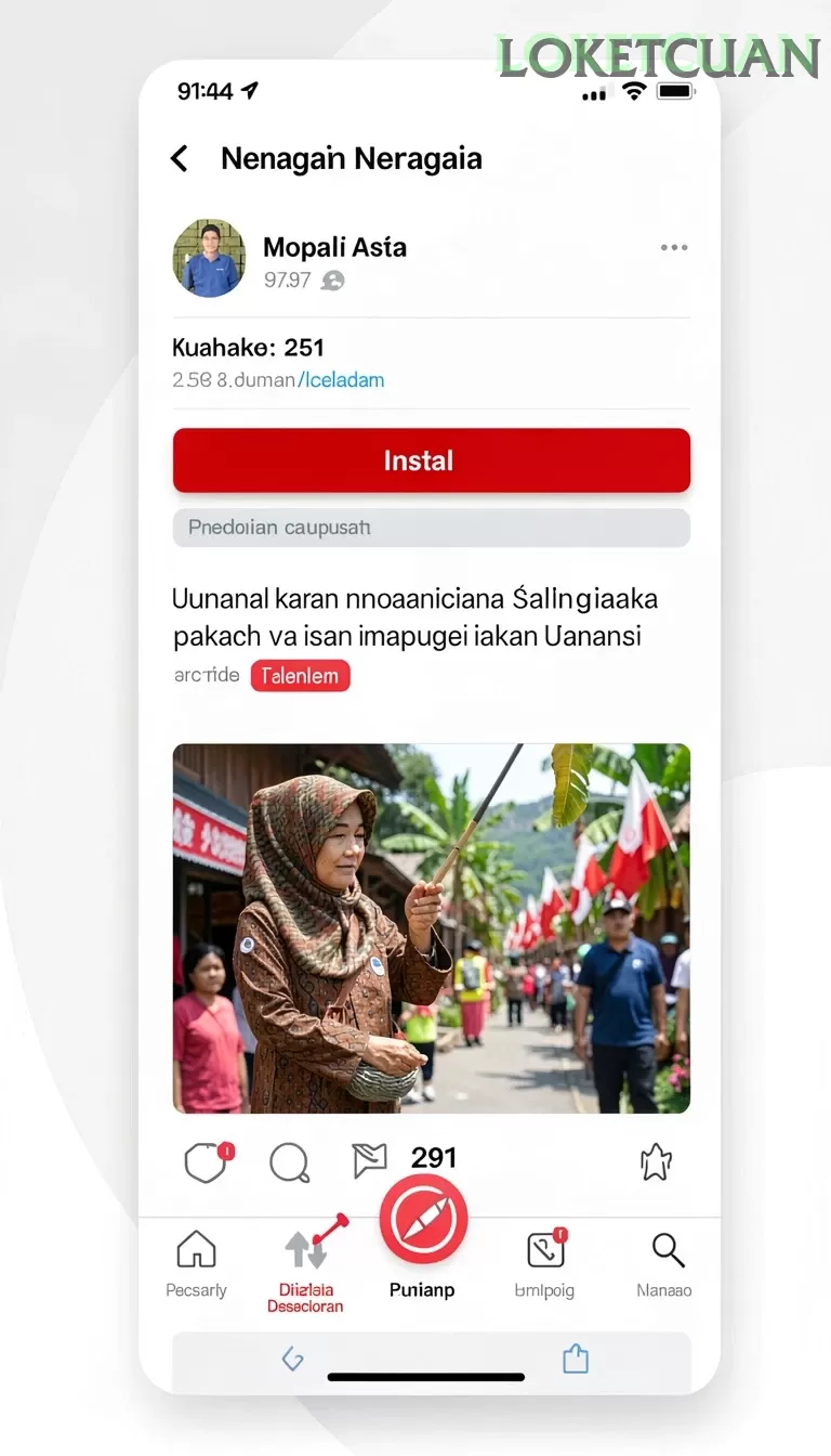 Galeri pratinjau visual loketcuan build APK resmi terbaru